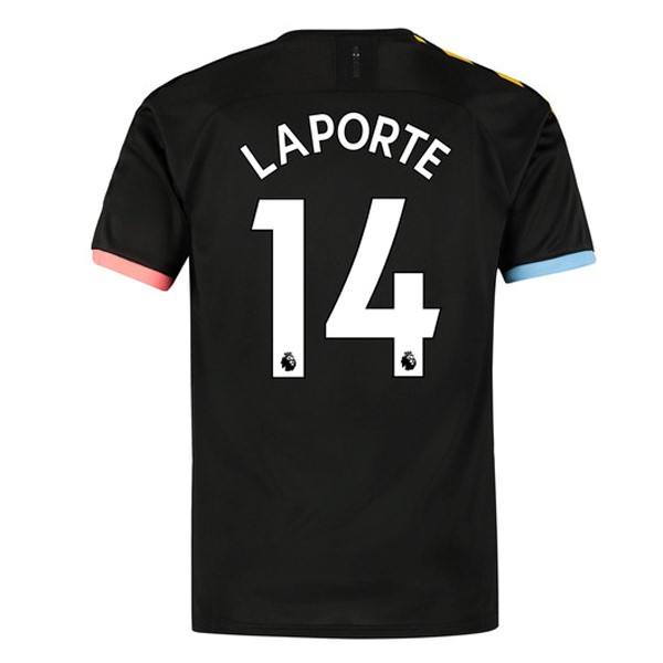 Camiseta Manchester City NO.14 Laporte Segunda equipo 2019-20 Negro